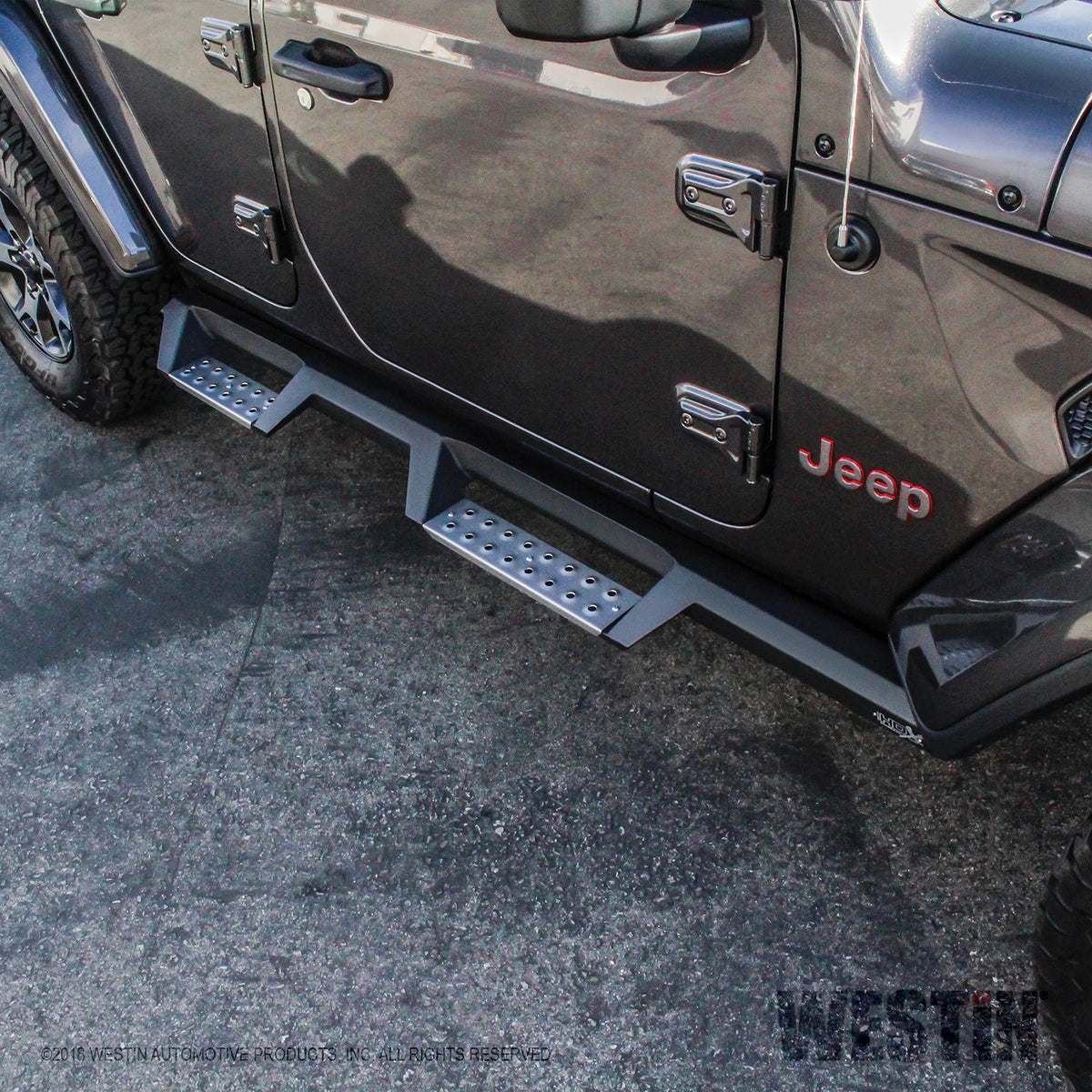 Westin HDX Stainless Drop Nerf Steps 2018-2024 Jeep Wrangler JL 4dr