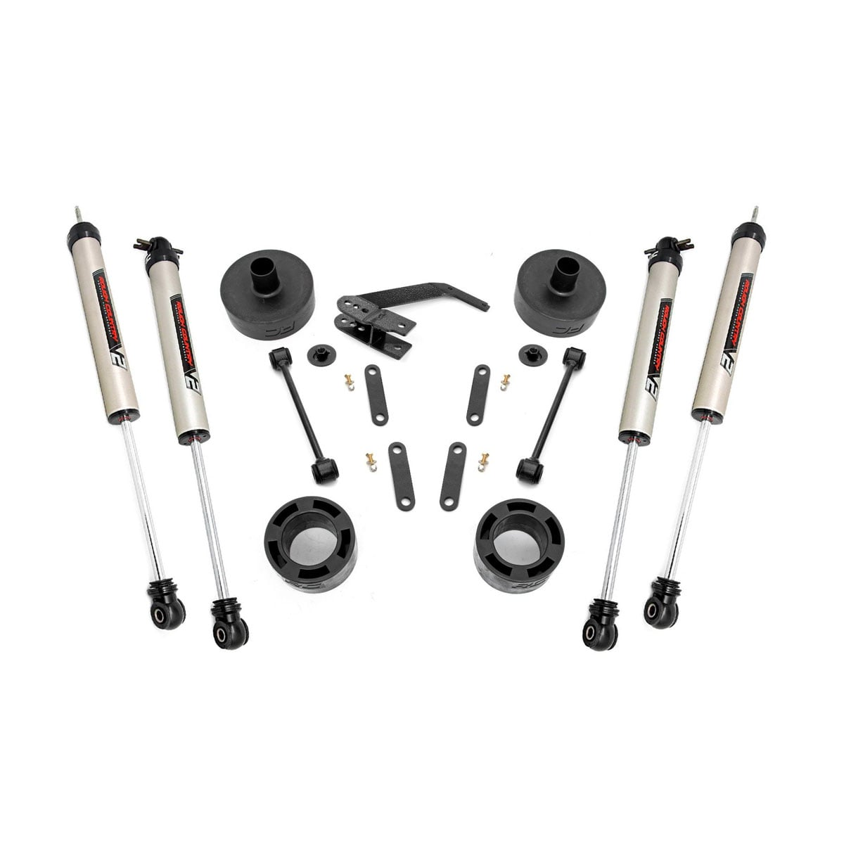 ROUGH COUNTRY 2.5 Inch Lift Kit | Spacers | V2 | Jeep Wrangler JK/Wrangler Unlimited  (07-18) | 65770