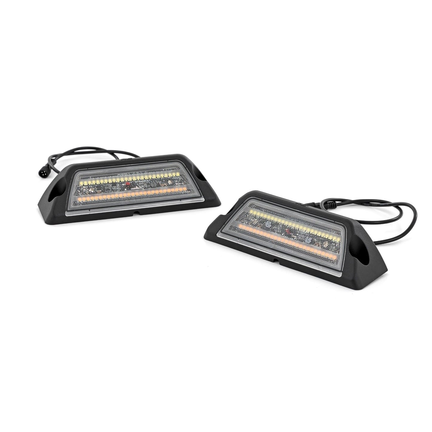 ROUGH COUNTRY | 6 Inch LED Angled Light Pods  White/Amber  Pair | 70119
