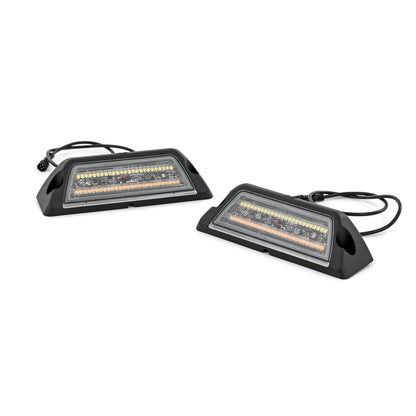 ROUGH COUNTRY | 6 Inch LED Angled Light Pods  White/Amber  Pair | 70119