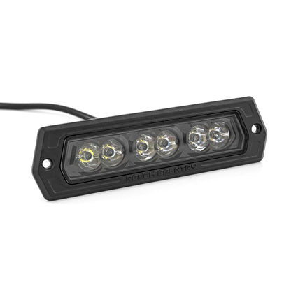 ROUGH COUNTRY 6 Inch Black Series LED Lights | Flush Mount | Pair | 70916BL