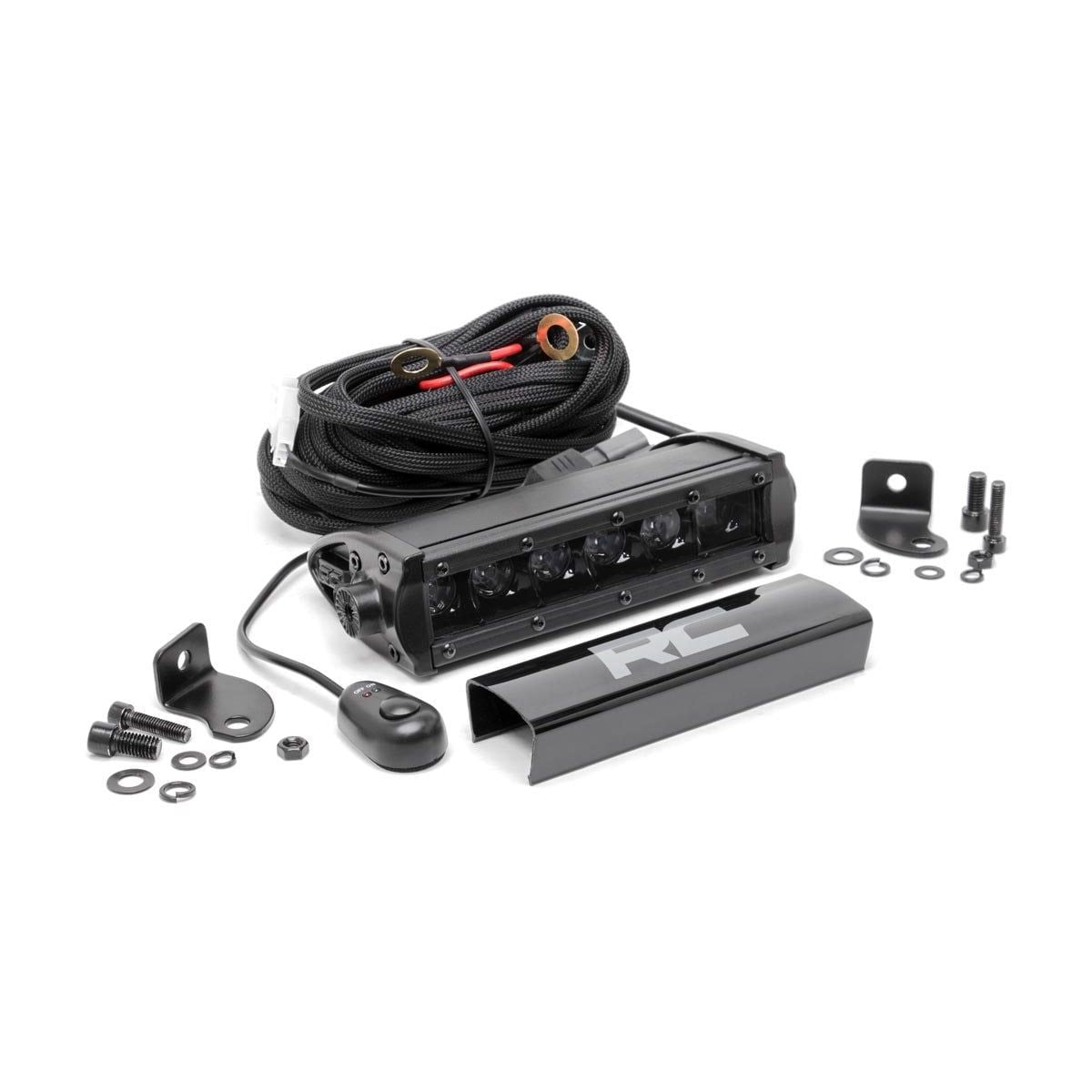 ROUGH COUNTRY 6 Inch Black Series LED Light Bar | Single Row | 70707BL