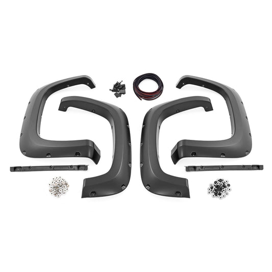 ROUGH COUNTRY | Pocket Fender Flares  G42 White Sands  Chevy Silverado 2500 HD/3500 HD (20-26) | F-C12011A-G42