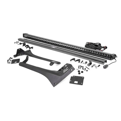 ROUGH COUNTRY LED Light Kit | Windshield Mount | 50" BLK Single Row | Jeep Gladiator JT/Wrangler JL (18-25) | 70065