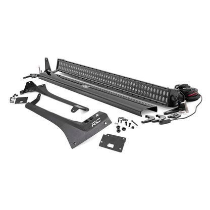 ROUGH COUNTRY LED Light Kit | Windshield Mount | 50" BLK Dual Row | Jeep Gladiator JT/Wrangler JL (18-25) | 70069