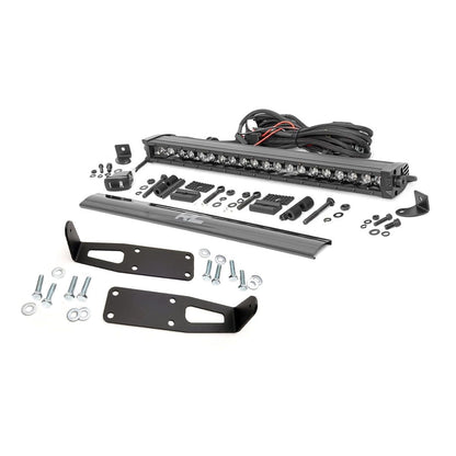ROUGH COUNTRY LED Light Kit | Bumper Mount | 20" Black Single Row | White DRL | Ram 2500/3500 (10-18) | 70568BLDRL