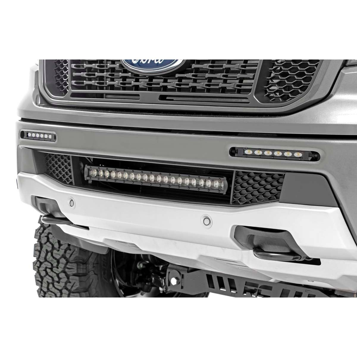 ROUGH COUNTRY LED Light Kit | Bumper Mount | 6" Black Slimline Pair | Ford Ranger (19-23) | 70829