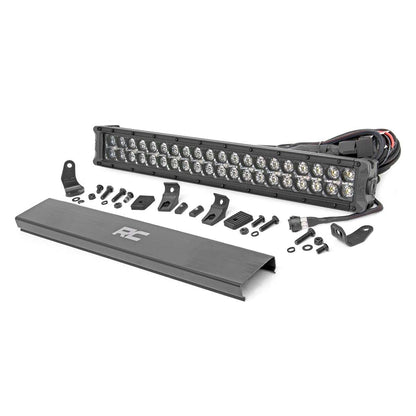 ROUGH COUNTRY 20 Inch Black Series LED Light Bar | Dual Row | Amber DRL | 70920BDA