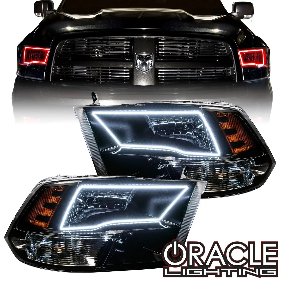 ORACLE Lighting | Pre-Assembled Halo Headlights | RAM Dual / Quad | 7121-001, 7121-335