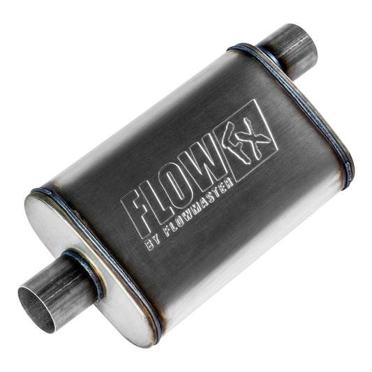 FLOWMASTER Flow Fx Muffler Flow Fx Muffler 2.50 Offset In/ 2.50 Center Out Moderate Sound Stainless Steel