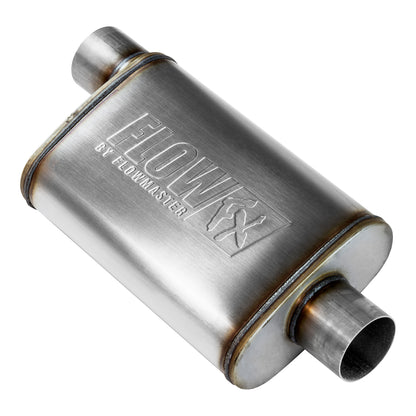 FLOWMASTER Flow Fx Muffler Flow Fx Muffler 3.00 Offset In/ 3.00 Center Out Moderate Sound Stainless Steel