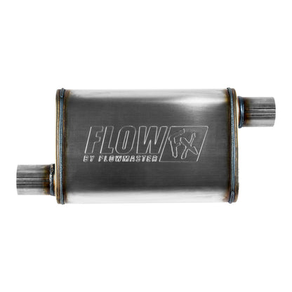 FLOWMASTER Flow Fx Muffler Flow Fx Muffler 2.25 Offset In/ 2.25 Offset Out Moderate Sound Stainless Steel