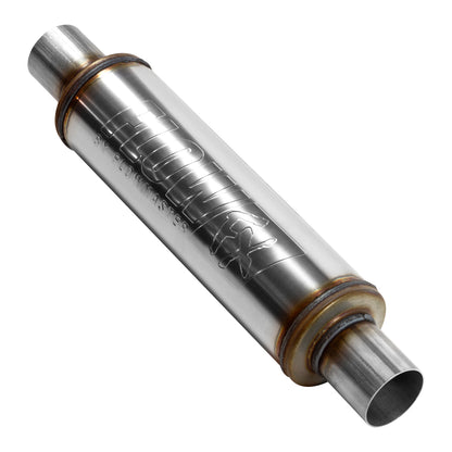 FLOWMASTER Flow Fx Muffler Flow Fx Muffler 2.25 In/Out Round Body Moderate Sound Stainless Steel