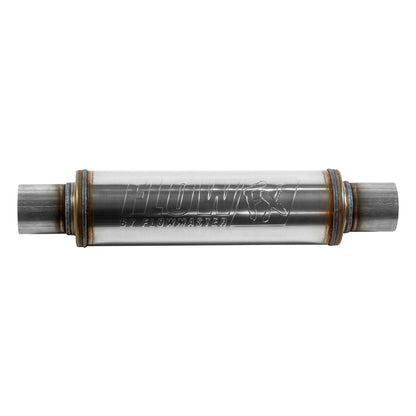 FLOWMASTER Flow Fx Muffler Flow Fx Muffler 2.50 In/Out Round Body Moderate Sound Stainless Steel