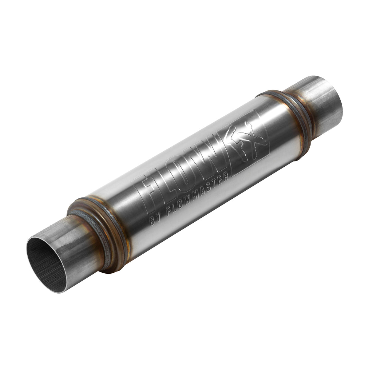 FLOWMASTER Flow Fx Muffler Flow Fx Muffler 3.00 In/Out Round Body Moderate Sound Stainless Steel