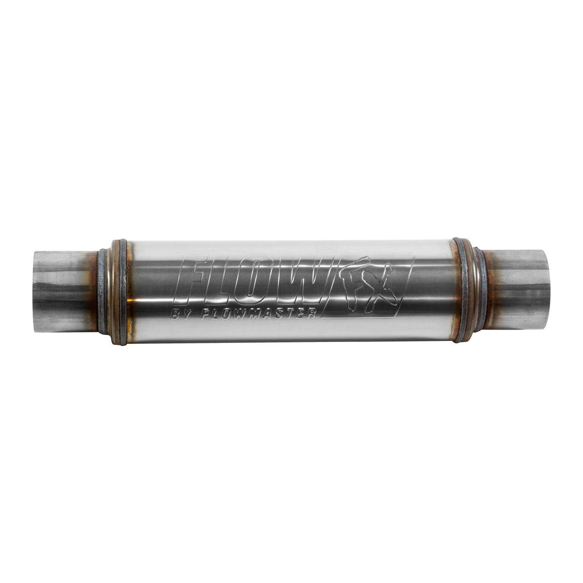 FLOWMASTER Flow Fx Muffler Flow Fx Muffler 3.00 In/Out Round Body Moderate Sound Stainless Steel