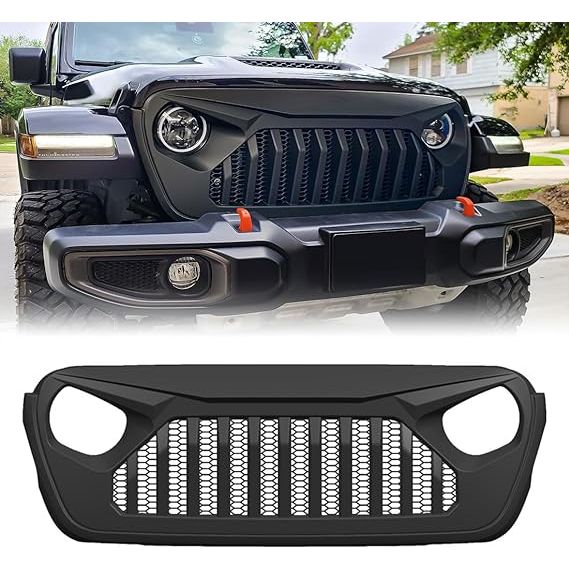 Angry Grill for 18-C Jeep Wrangler JL  2 - 4 Door Models & Gladiator JT (Black - paint service available) JL-1001