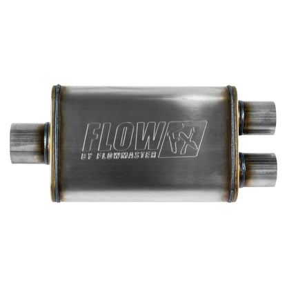 FLOWMASTER Flow Fx Muffler Flow Fx Muffler 3.00 Center In/ 2.50 Dual Out Moderate Sound Stainless Steel
