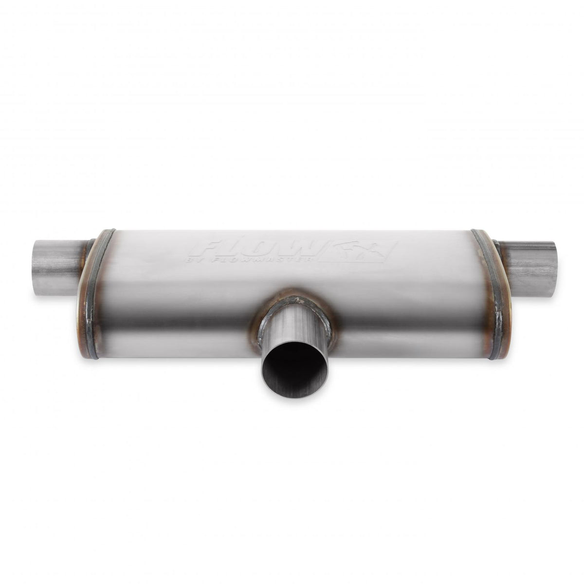 FLOWMASTER Flow Fx Muffler Flow Fx Muffler 2.5 In/Out Oval Body Transverse Moderate Sound Stainless Steel
