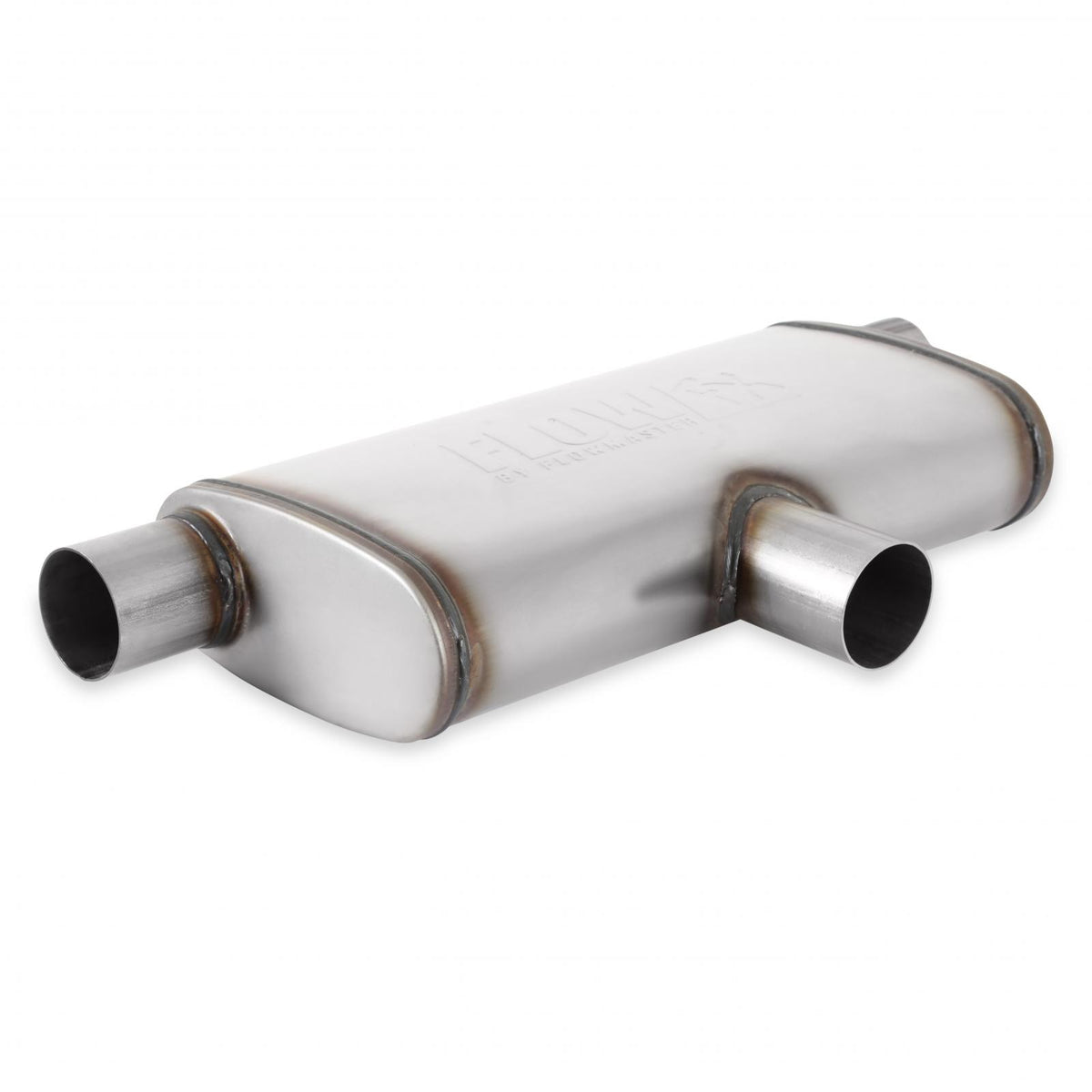 FLOWMASTER Flow Fx Muffler Flow Fx Muffler 2.5 In/Out Oval Body Transverse Moderate Sound Stainless Steel