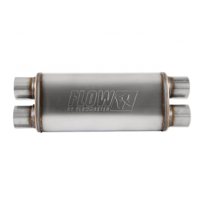 FLOWMASTER Flow Fx Muffler Flow Fx Muffler 3.00 Dual In/3.00 Dual Out Straight Through Performance Moderate Sound Stainless S