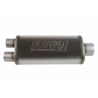 FLOWMASTER Flow Fx Muffler Flow Fx Muffler 3.50 Center In/2.50 Dual Out Straight Through Performance Moderate Sound Stainless