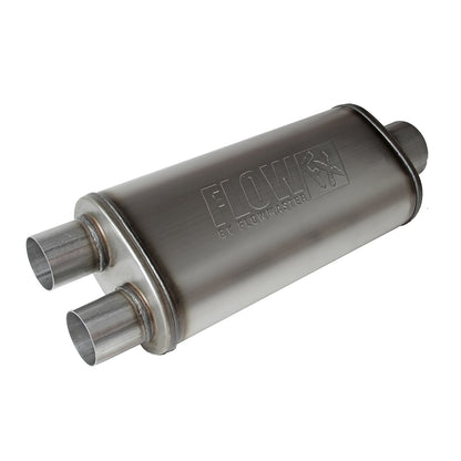 FLOWMASTER Flow Fx Muffler Flow Fx Muffler 3.50 Center In/2.50 Dual Out Straight Through Performance Moderate Sound Stainless