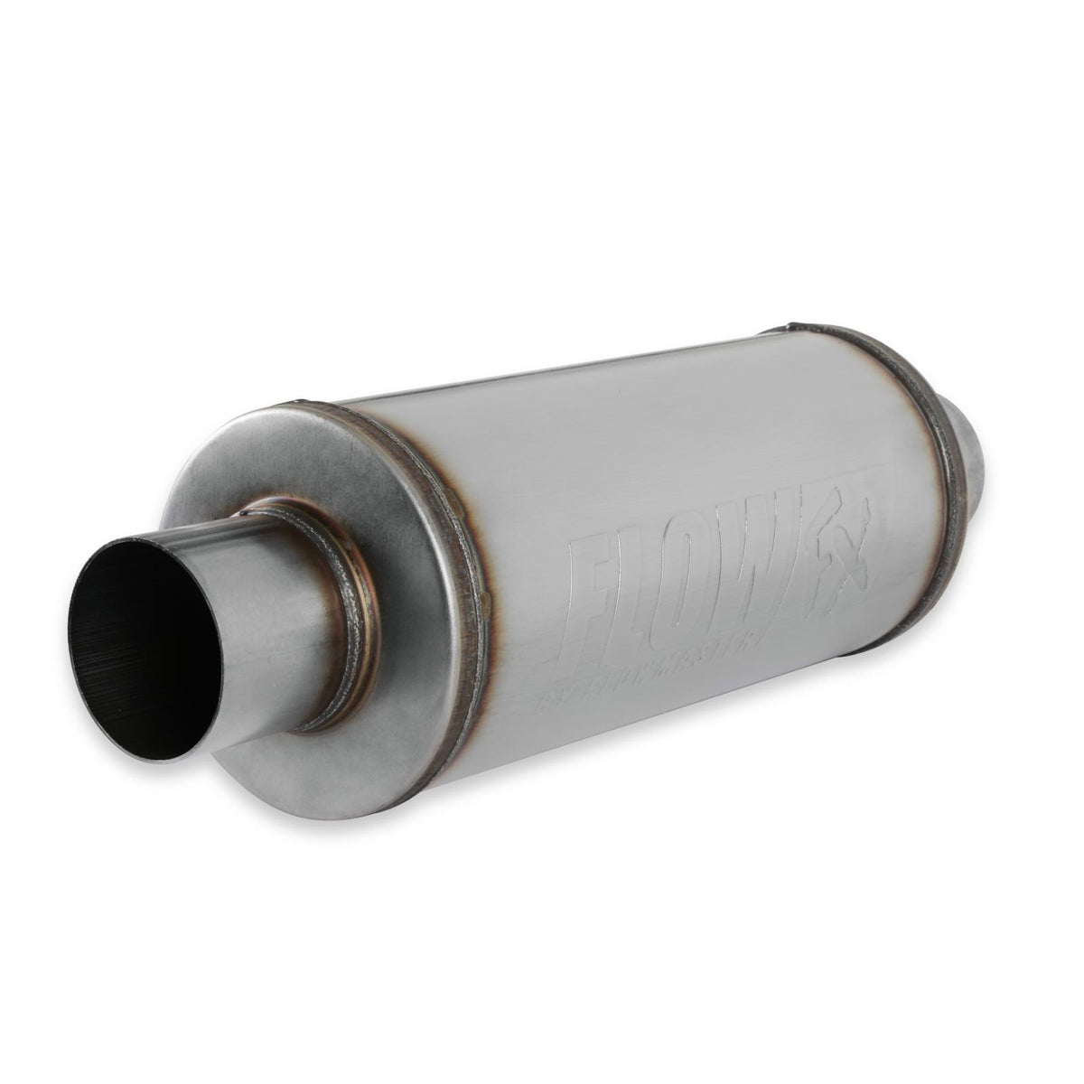 FLOWMASTER Flow Fx Muffler Flow Fx Muffler 3.0 In/Out 6-Inch Round Body Moderate Sound Stainless Steel