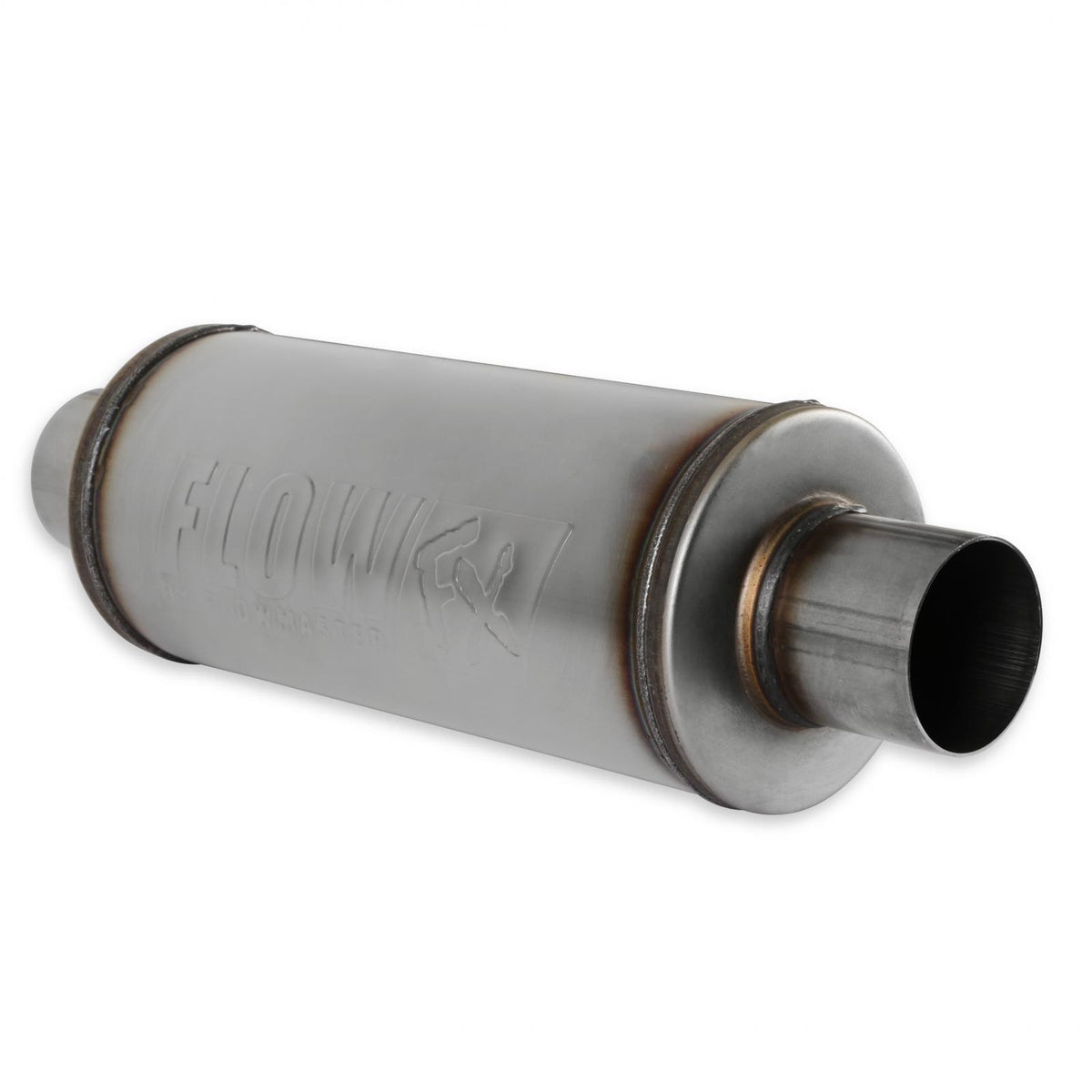 FLOWMASTER Flow Fx Muffler Flow Fx Muffler 3.0 In/Out 6-Inch Round Body Moderate Sound Stainless Steel