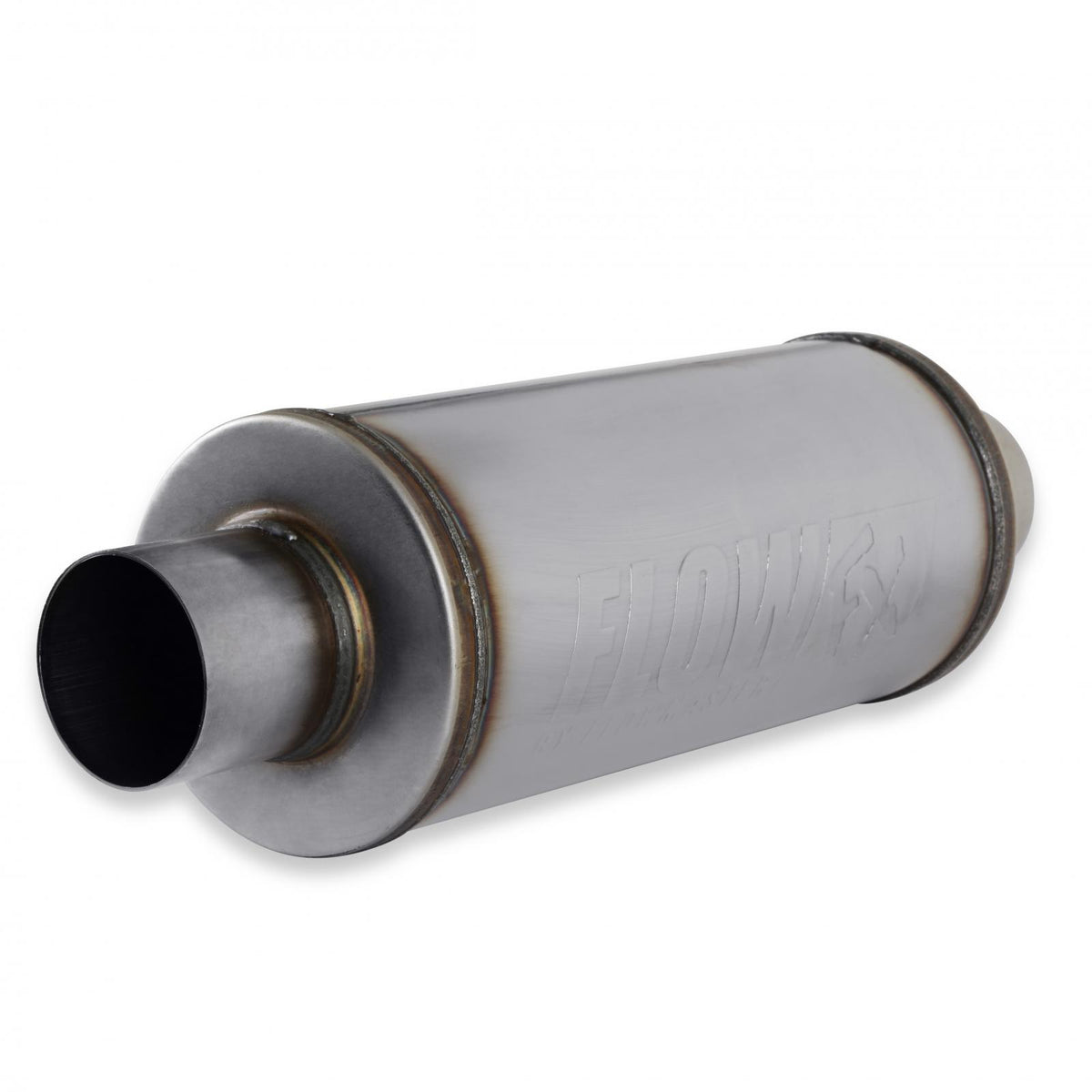 FLOWMASTER Flow Fx Muffler Flow Fx Muffler 3.0 In/Out 6-Inch Round Body Moderate Sound Stainless Steel
