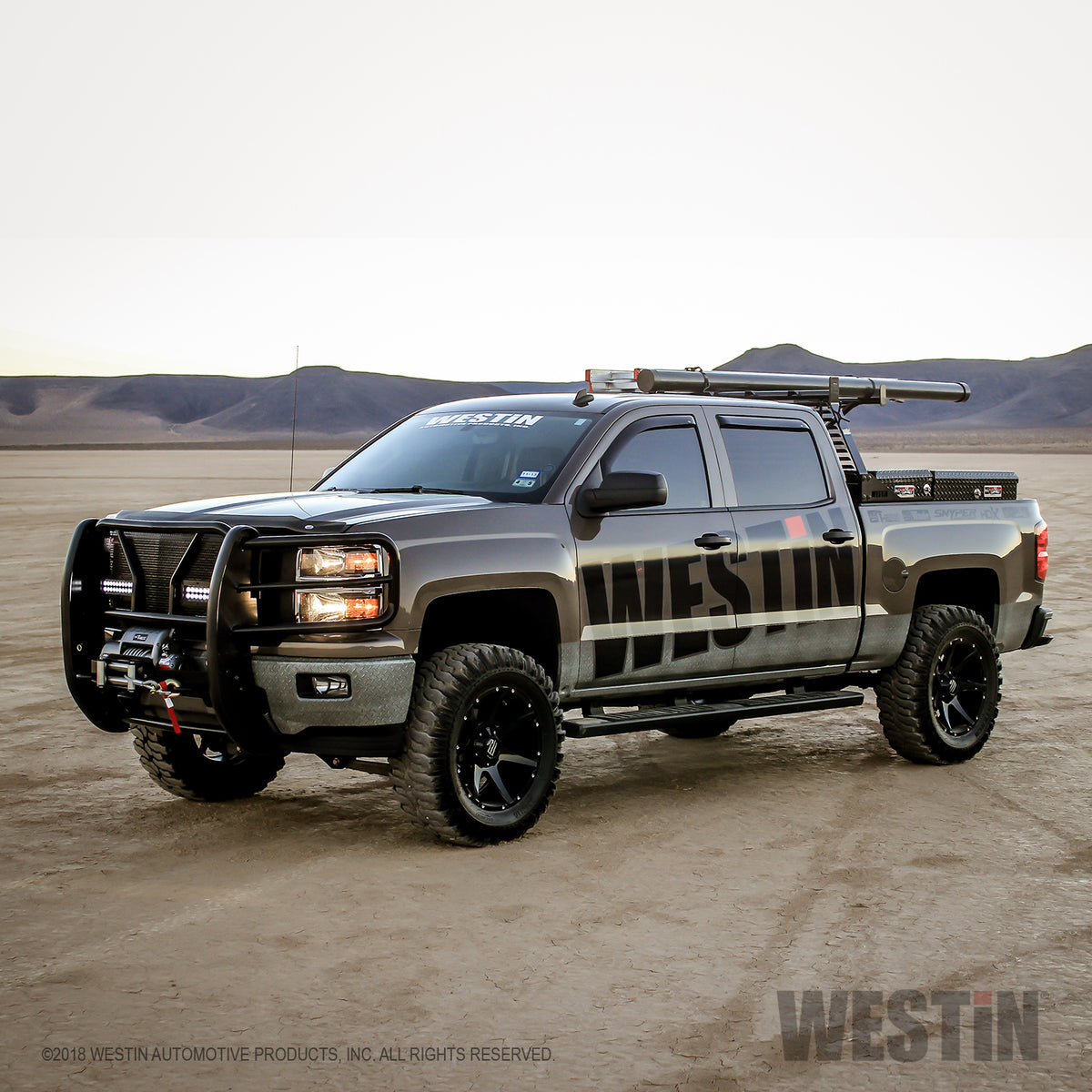 Westin HDX Winch Mount Grille Guard 2014-2015 Chevy Silverado 1500