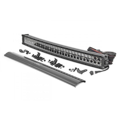ROUGH COUNTRY LED Light Kit | Bumper Mount | 30" Black Dual Row | White DRL | Toyota 4Runner (14-20) | 70787