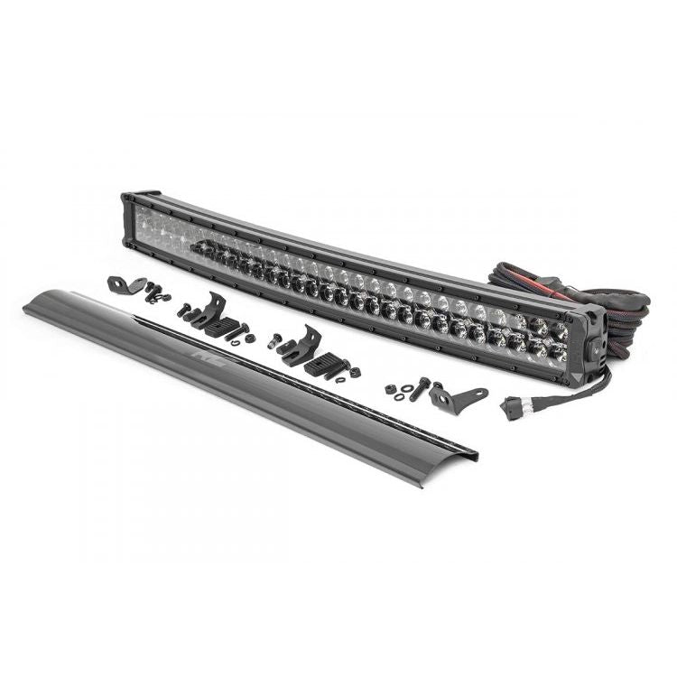 Rough Country LED Light Kit | Bumper Mount | 30" Black Dual Row | White DRL | Toyota 4Runner (14-20) 70787