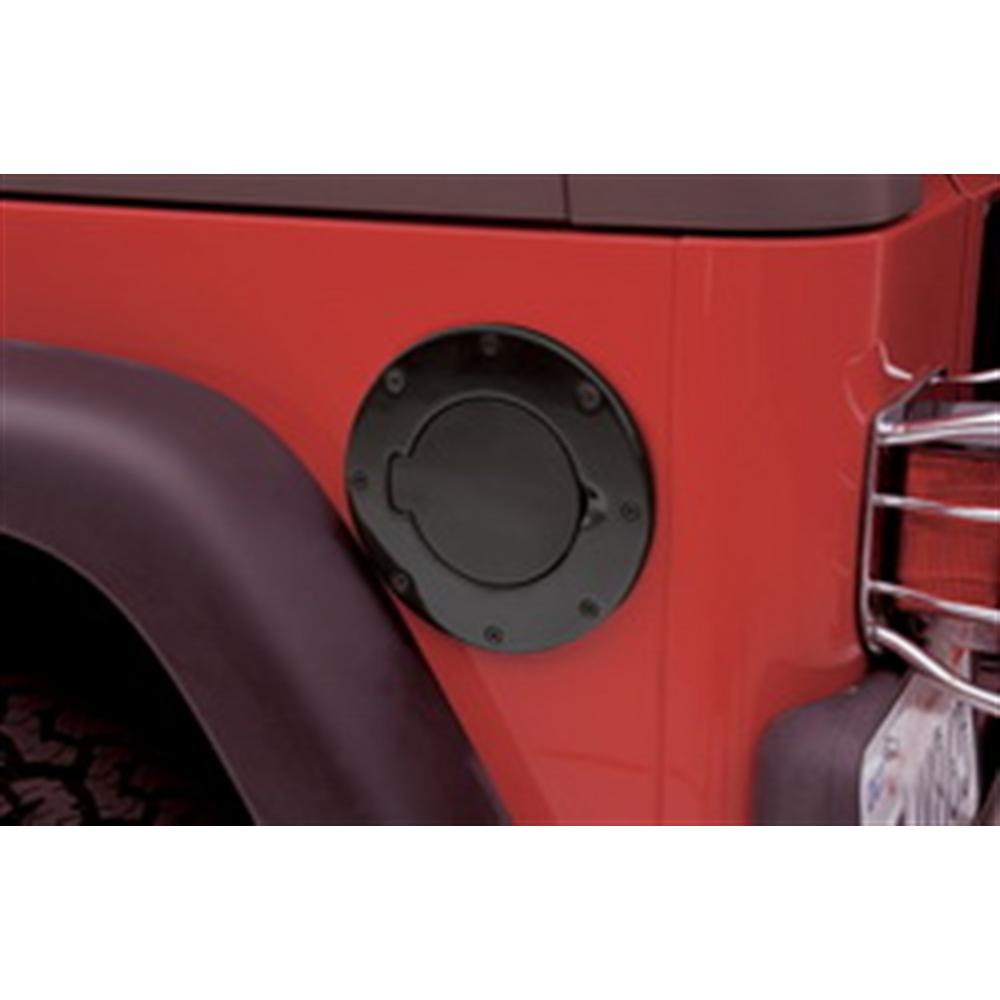 SMITTYBILT | Gas Cover Billet Style Gloss Black 97-06 Wrangler TJ/LJ Smittybilt |75006
