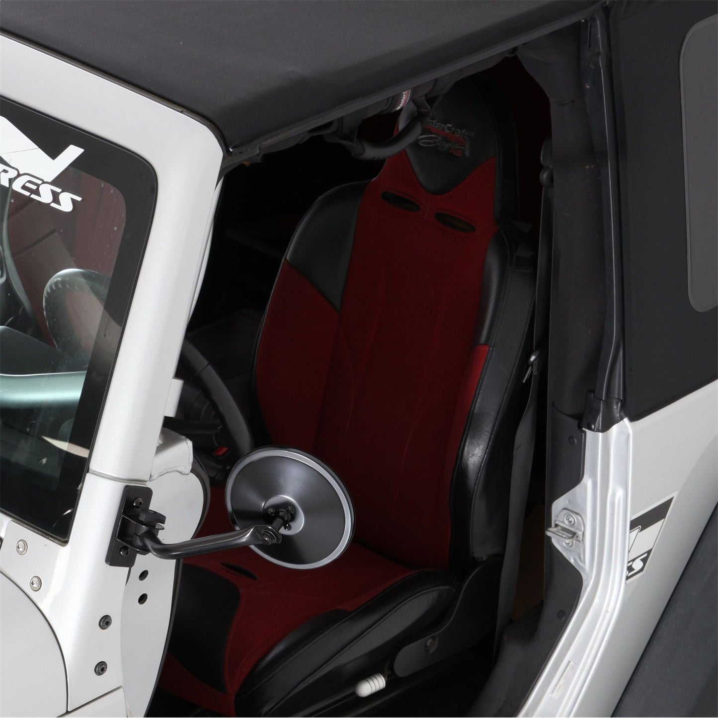 SMITTYBILT | Trail Mirrors Black 6in Round Pair 97-06 TJ 07-18 Wrangler JK Smittybilt |7618