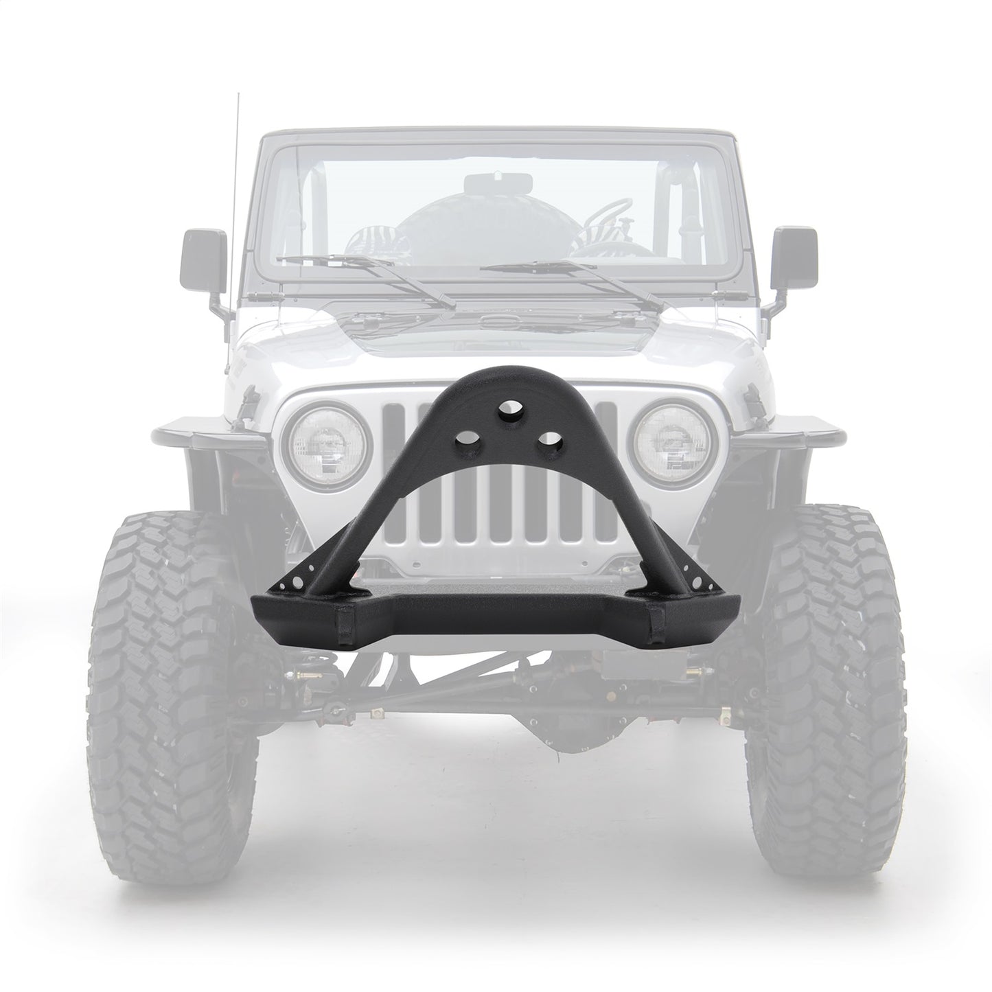 SMITTYBILT | SRC Front Stinger Bumper Black Textured 87-06 Wrangler YJ/TJ/LJ Smittybilt |76521
