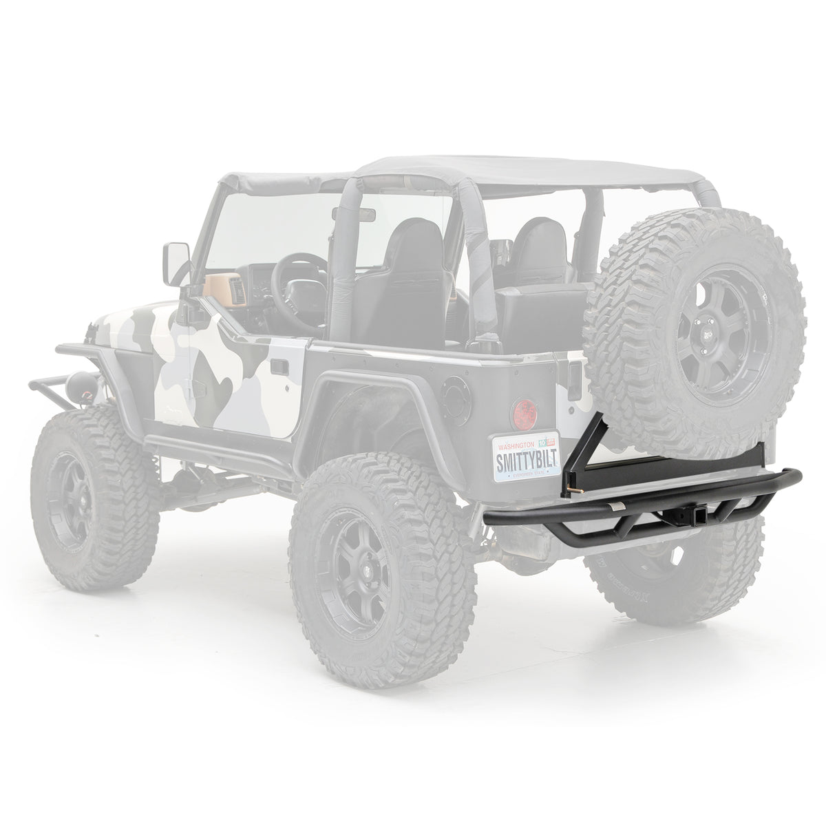 SRC Rear Bumper w/ Hitch – Bumper Only (87-06 YJ/LJ/TJ) view 2