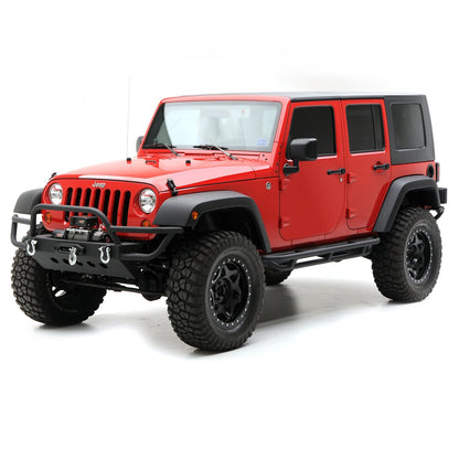 SMITTYBILT | SRC Side Armor Rocker Panel Guard Black Textured 07-18 Wrangler JK 4 Door Smittybilt |76634