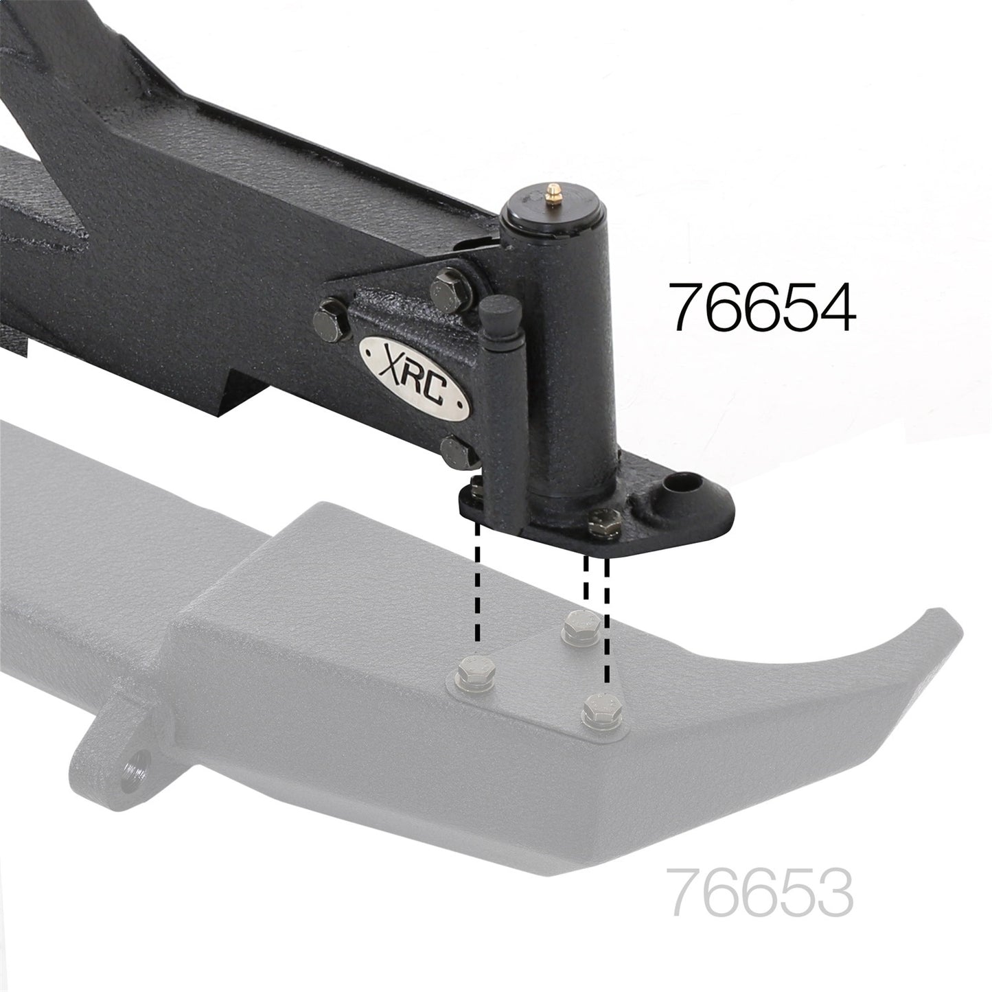 SMITTYBILT | XRC Rear Swing Away Black Textured 87-06 Wrangler YJ/TJ/LJ Smittybilt |76654