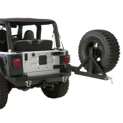 SMITTYBILT | XRC Rear Swing Away Black Textured 87-06 Wrangler YJ/TJ/LJ Smittybilt |76654