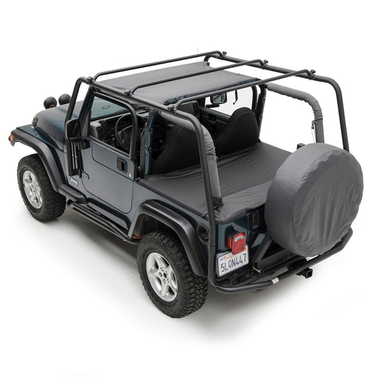 SMITTYBILT | SRC Roof Rack 300 Lb Rating 97-06 Wrangler TJ Black Textured Smittybilt |76713