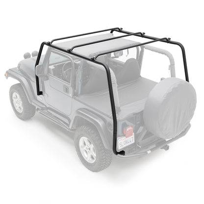 SMITTYBILT | SRC Roof Rack 300 Lb Rating 97-06 Wrangler TJ Black Textured Smittybilt |76713