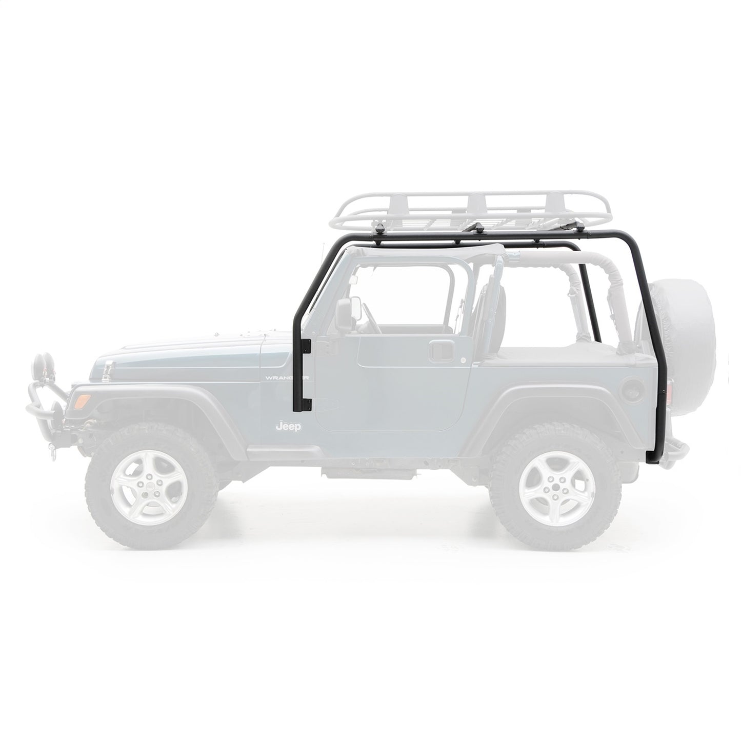 SMITTYBILT | SRC Roof Rack 300 Lb Rating 97-06 Wrangler TJ Black Textured Smittybilt |76713