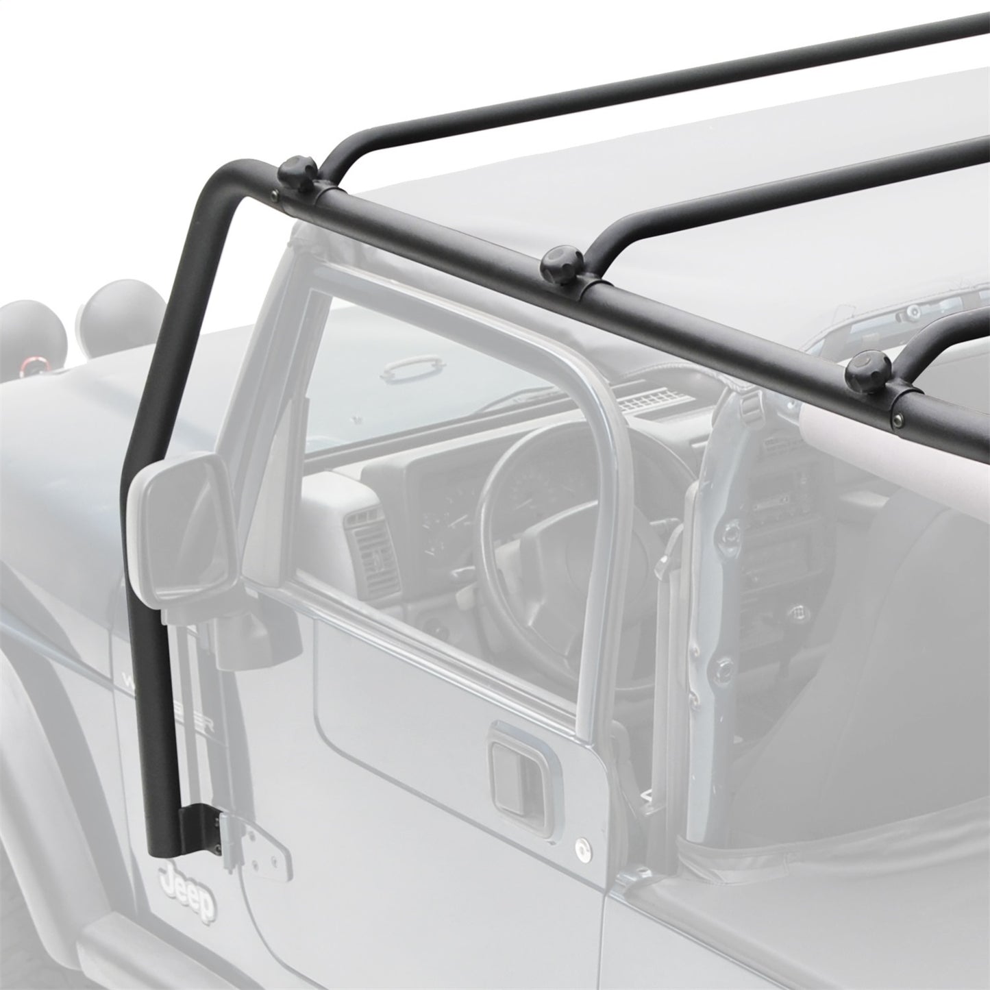 SMITTYBILT | SRC Roof Rack 300 Lb Rating 97-06 Wrangler TJ Black Textured Smittybilt |76713