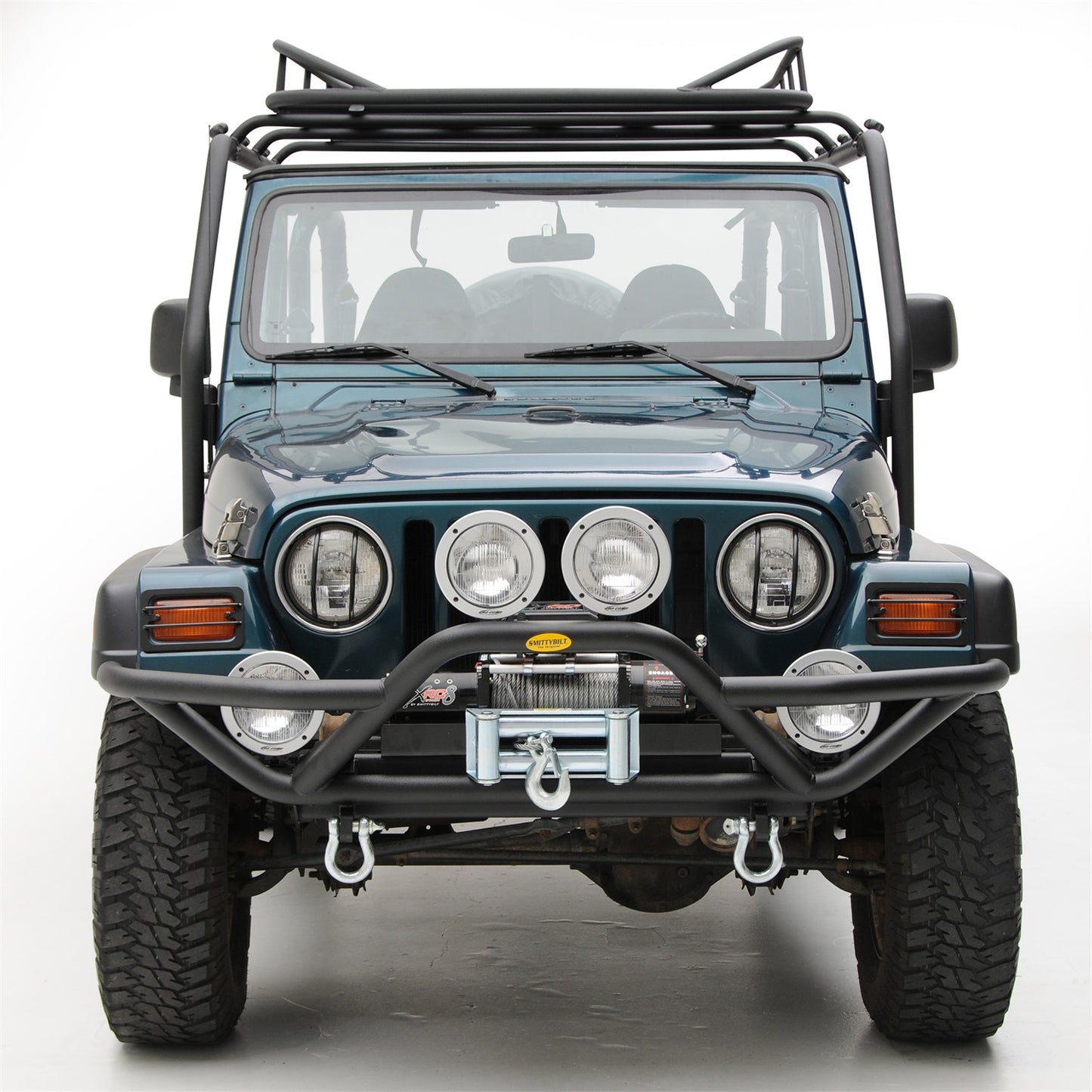 SMITTYBILT | SRC Front Bumper 87-06 Wrangler YJ/TJ/LJ Black Textured Smittybilt |76721