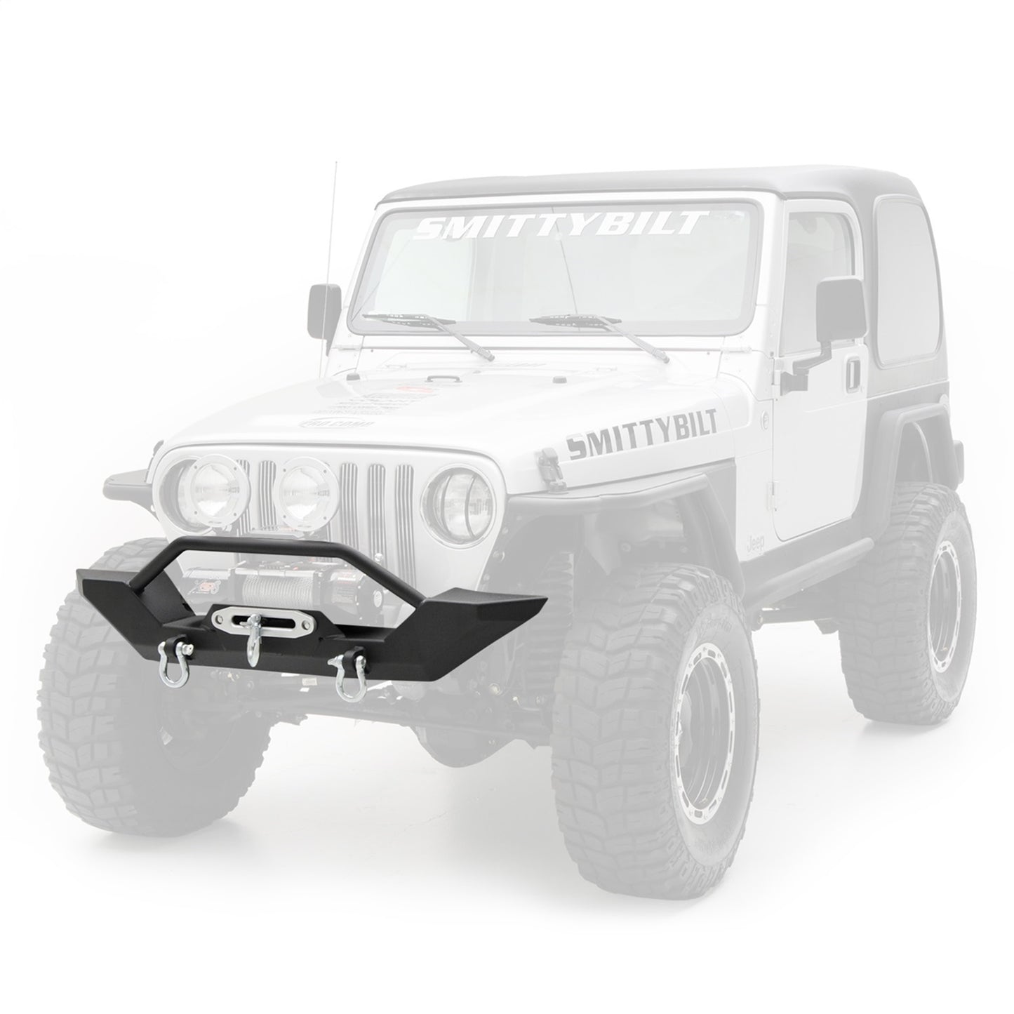 SMITTYBILT | XRC Front Bumper Black Textured 97-06 Wrangler TJ/LJ Smittybilt |76800