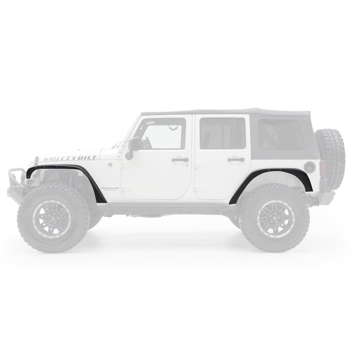 SMITTYBILT | XRC Fender Flares Set Of 4  07-18 Wrangler JK Black Textured Smittybilt |76837
