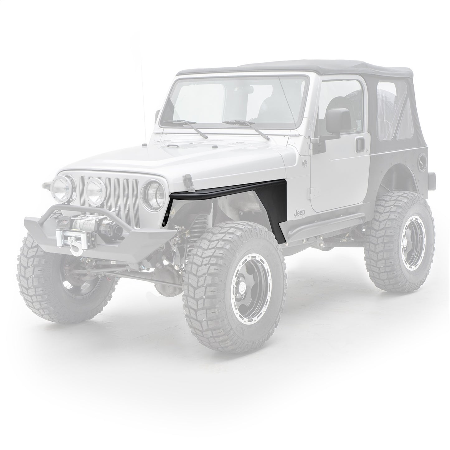 SMITTYBILT | XRC Front Tube Fenders 97-06 Wrangler TJ/LJ 2 Door Black Textured Smittybilt |76872