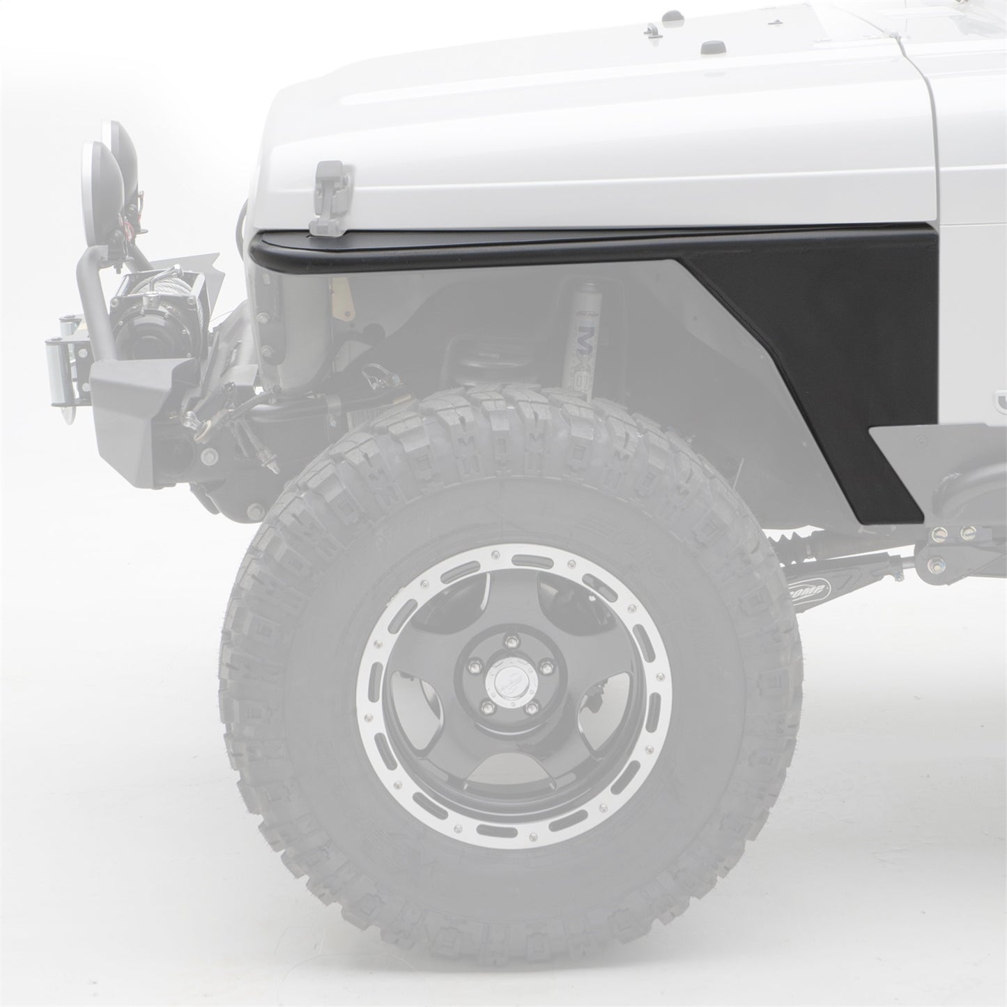 SMITTYBILT | XRC Front Tube Fenders 97-06 Wrangler TJ/LJ 2 Door Black Textured Smittybilt |76872