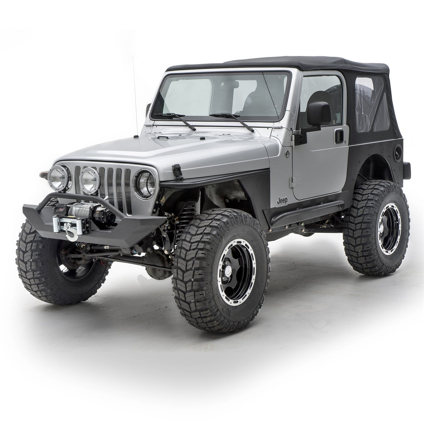 SMITTYBILT | XRC Front Tube Fenders 97-06 Wrangler TJ/LJ 2 Door Black Textured Smittybilt |76872